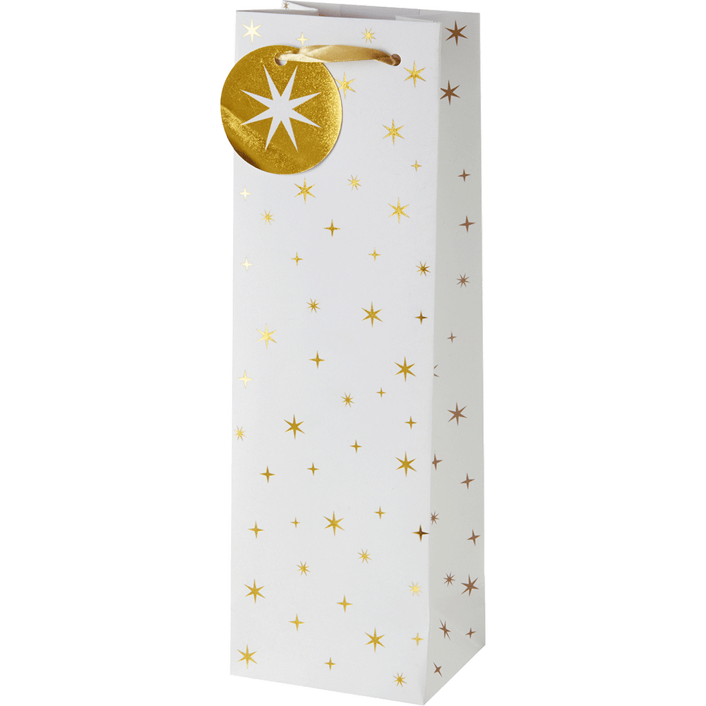 Gift Bag White and Gold Stars Total Wine & More