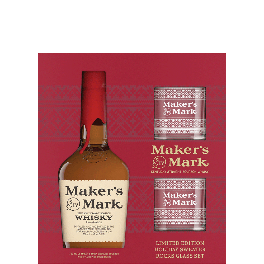 Maker's Mark Bourbon Whiskey with Two Glasses Gift Total Wine & More