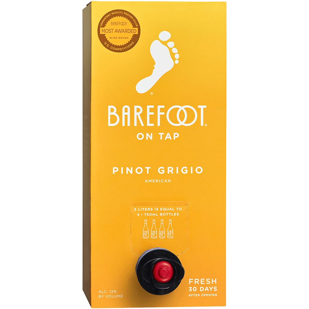 Barefoot On Tap Pinot Grigio 3L Box