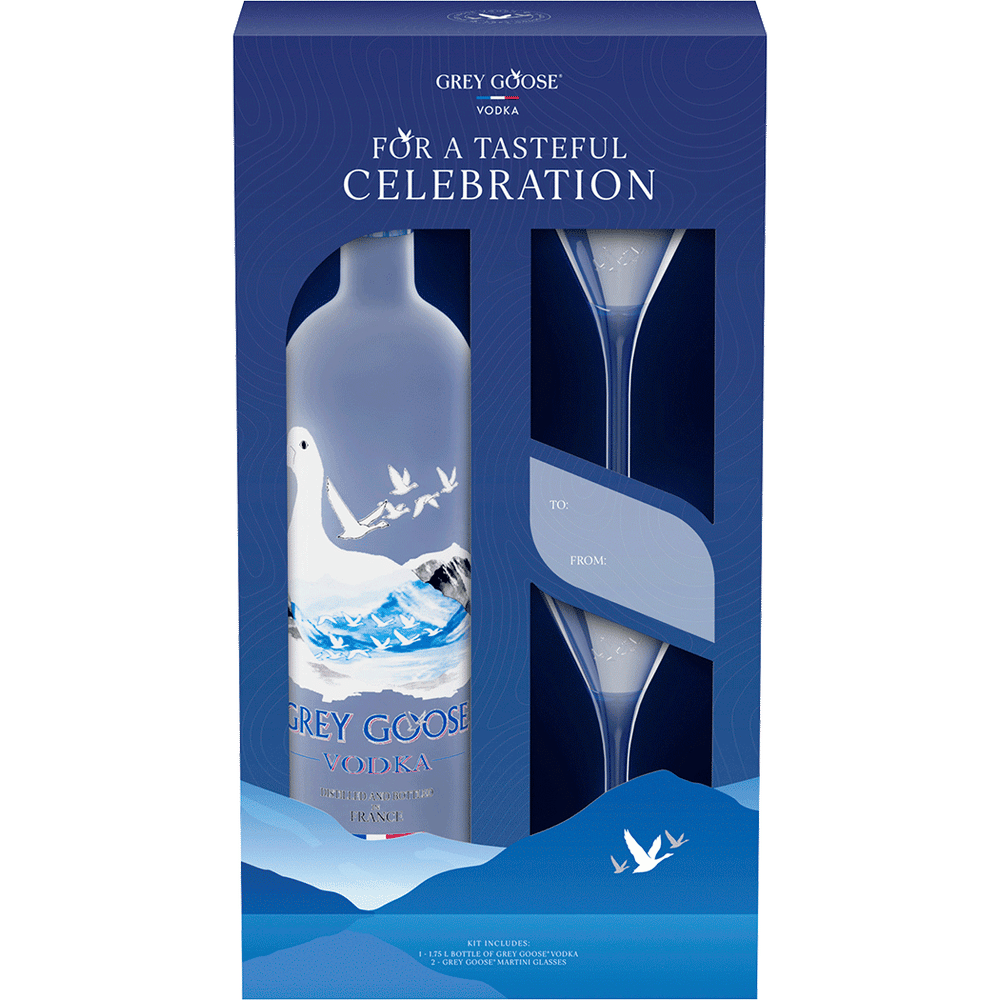 Grey Goose Gift w/ Martini Glass Vodka Total Wine & More