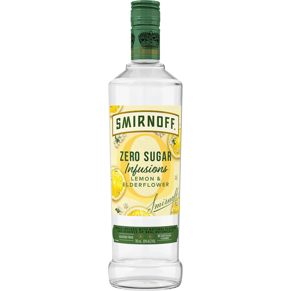 Smirnoff Zero Sugar Infusions Vodka Lemon & Elderflower Vodka 750ml