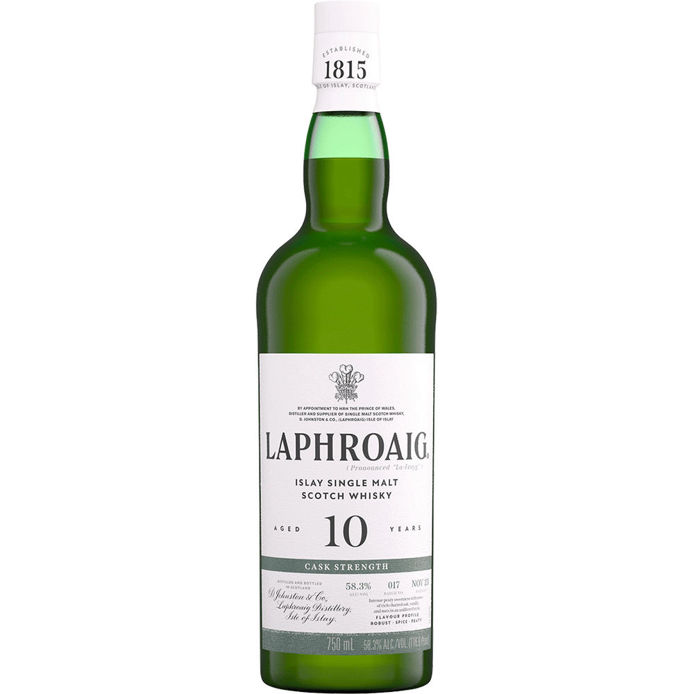 Laphroaig 10 Year Old Cask Strength Islay Single Malt Scotch