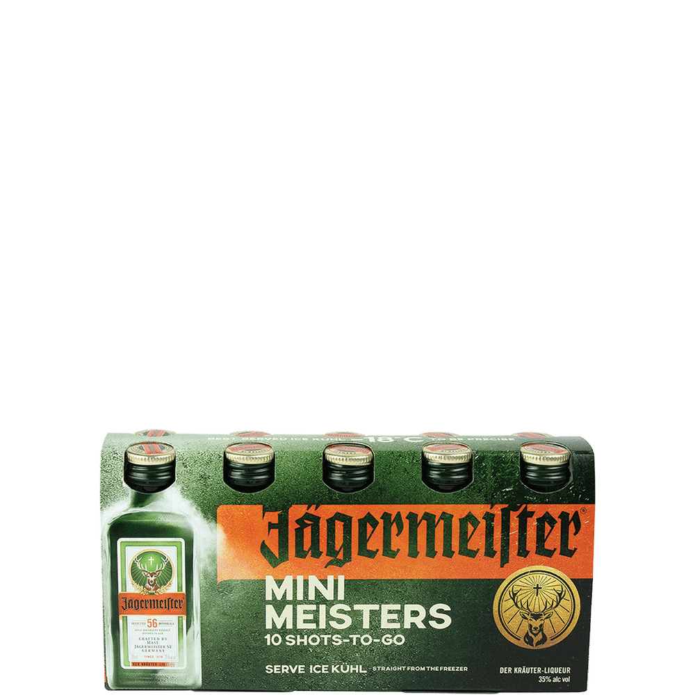 Licor House - Jägermeister - Pack (24 Jägermeister Mini Meisters Shots - To  - Go) - Licor de Hierbas - Wolfenbütter - Alemania - 20cc