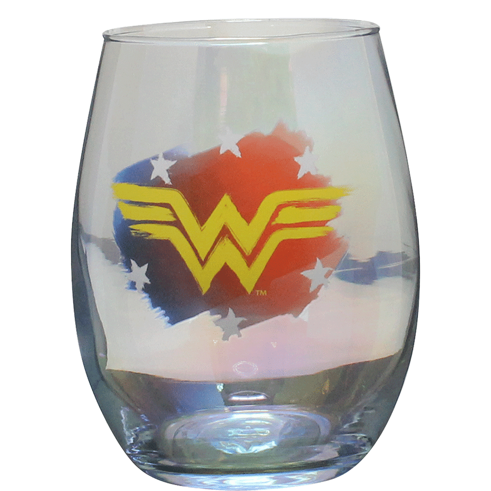 Wonder Woman Asstd Wine Glasses 