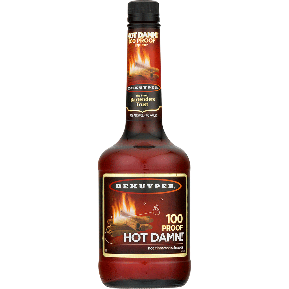 DeKuyper Hot Damn! 100 Proof Cinnamon Schanpps Liqueur Total Wine & More