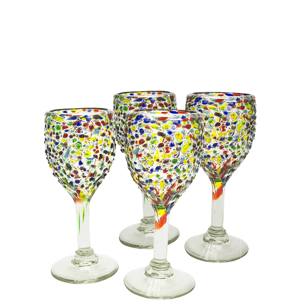 Bambeco Confetti Wine Glass 4pk 