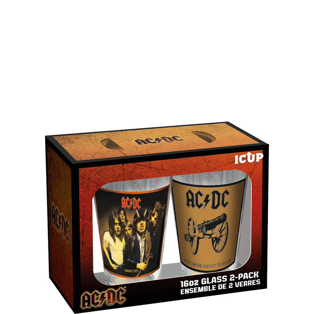 Vintage Rock AC/DC Classic Covers Pint Glass 2 pack | Total Wine & More