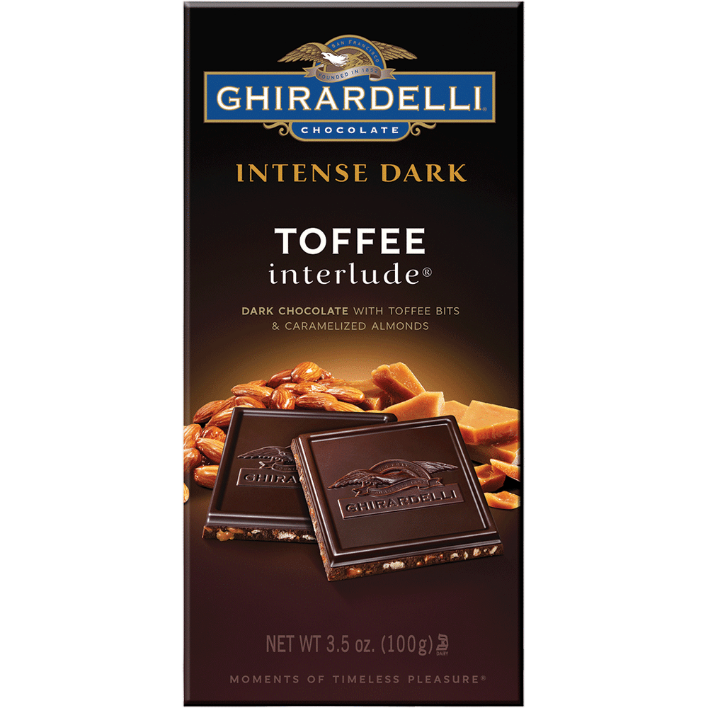 Ghirardelli Intense Dark Chocolate with Toffee 3.5oz