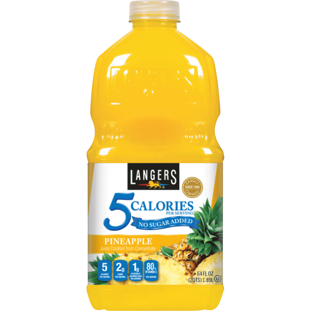 Langer's 5 Calorie Pineapple Juice 64oz Btl