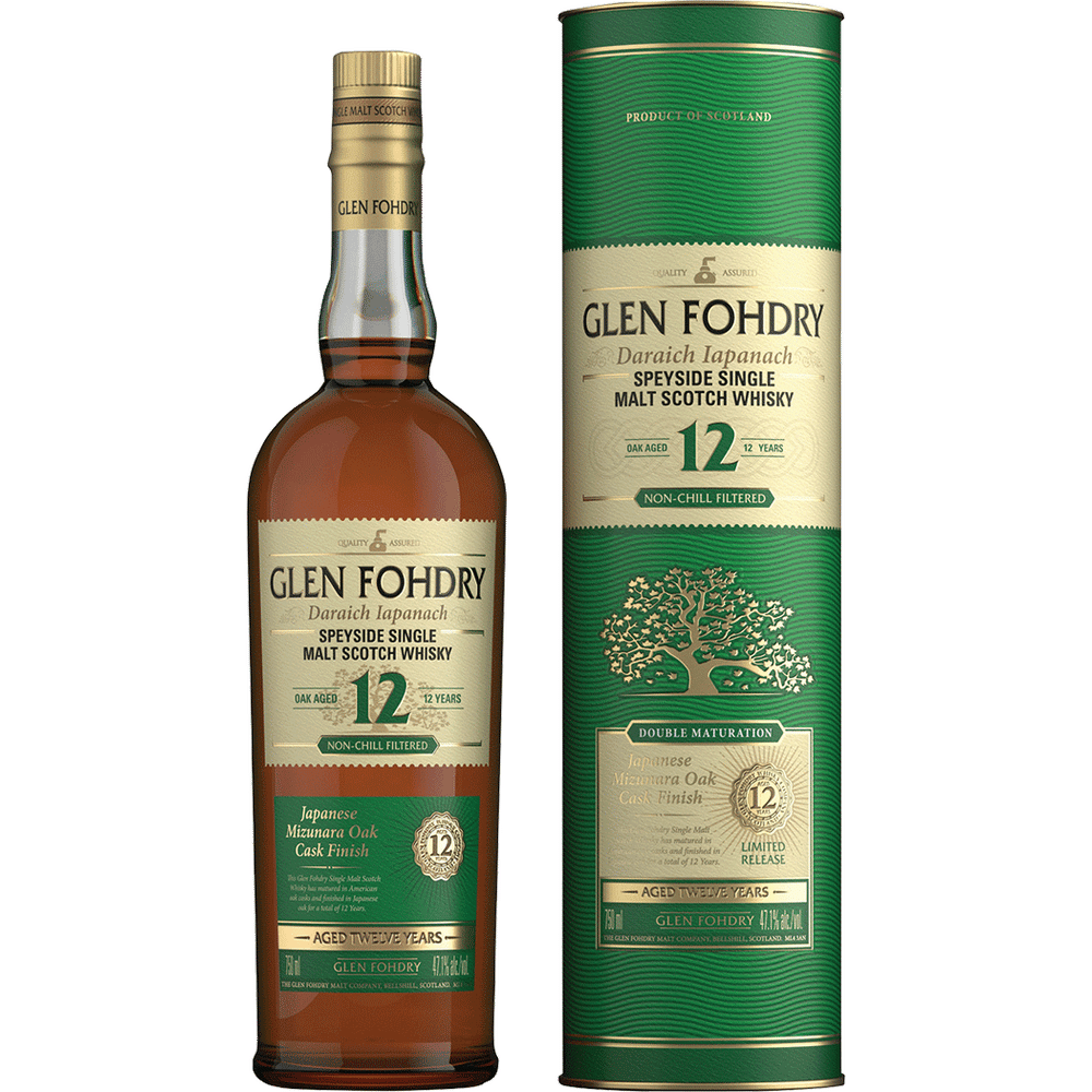 Glen Fohdry 12Yr Mizunara Oak Cask Speyside Single Malt Scotch Whisky 750ml