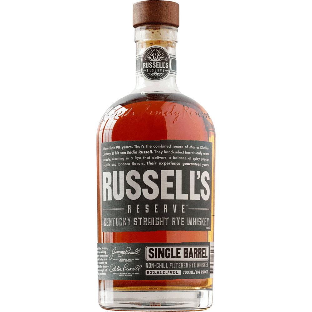 ラッセルズリザーブ RYE 750ml 52% Russell's Reserve Rye | Total Wine & More