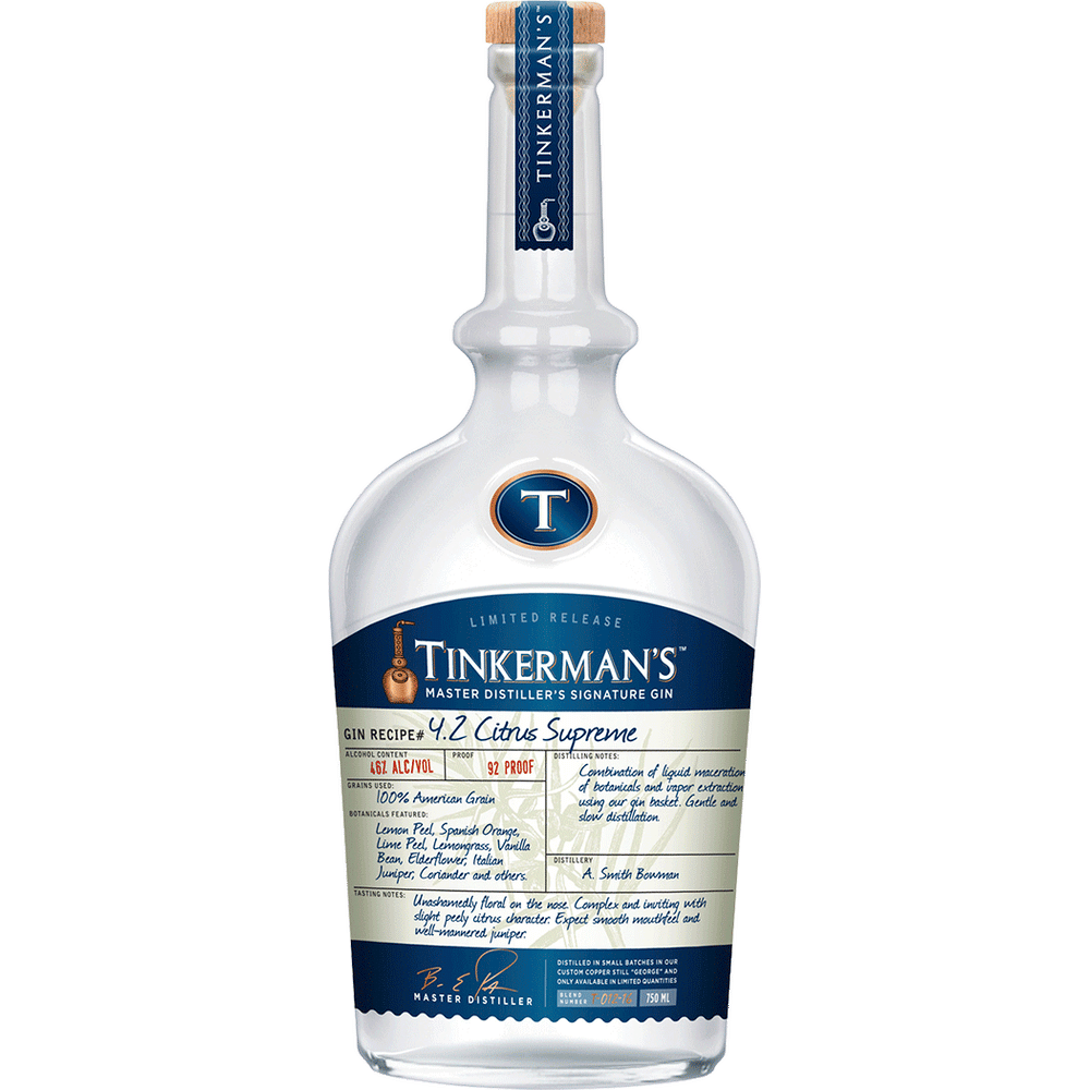 Tinkerman's Citrus Supreme Gin | Total Wine & More - 750ml Tinkerman's Citrus Supreme Gin | Total Wine & More - 750ml