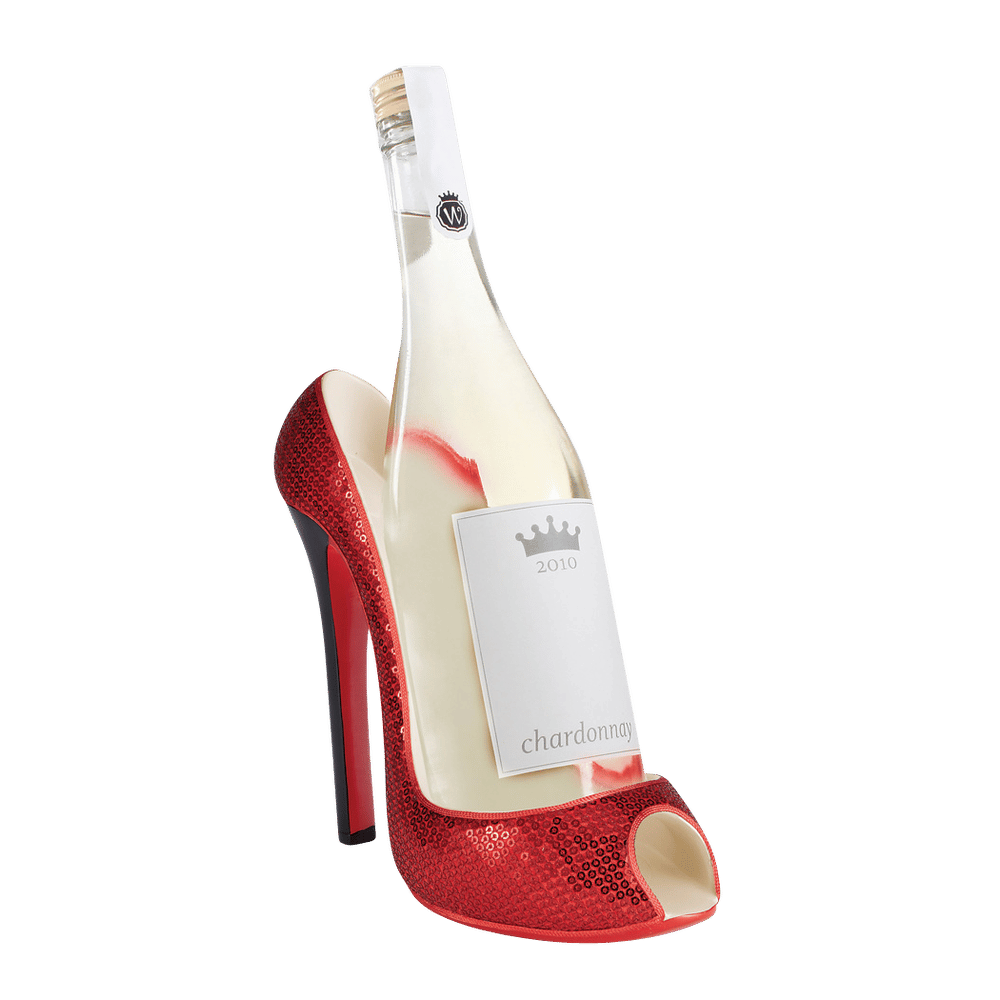 High Heel Wine Btl Holder - Red 