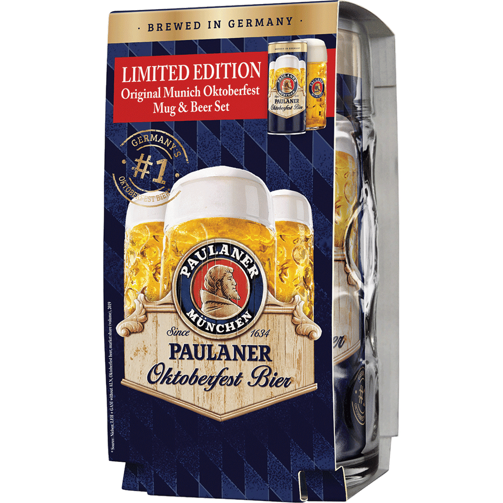 Paulaner Oktoberfest 1L Can+Glass