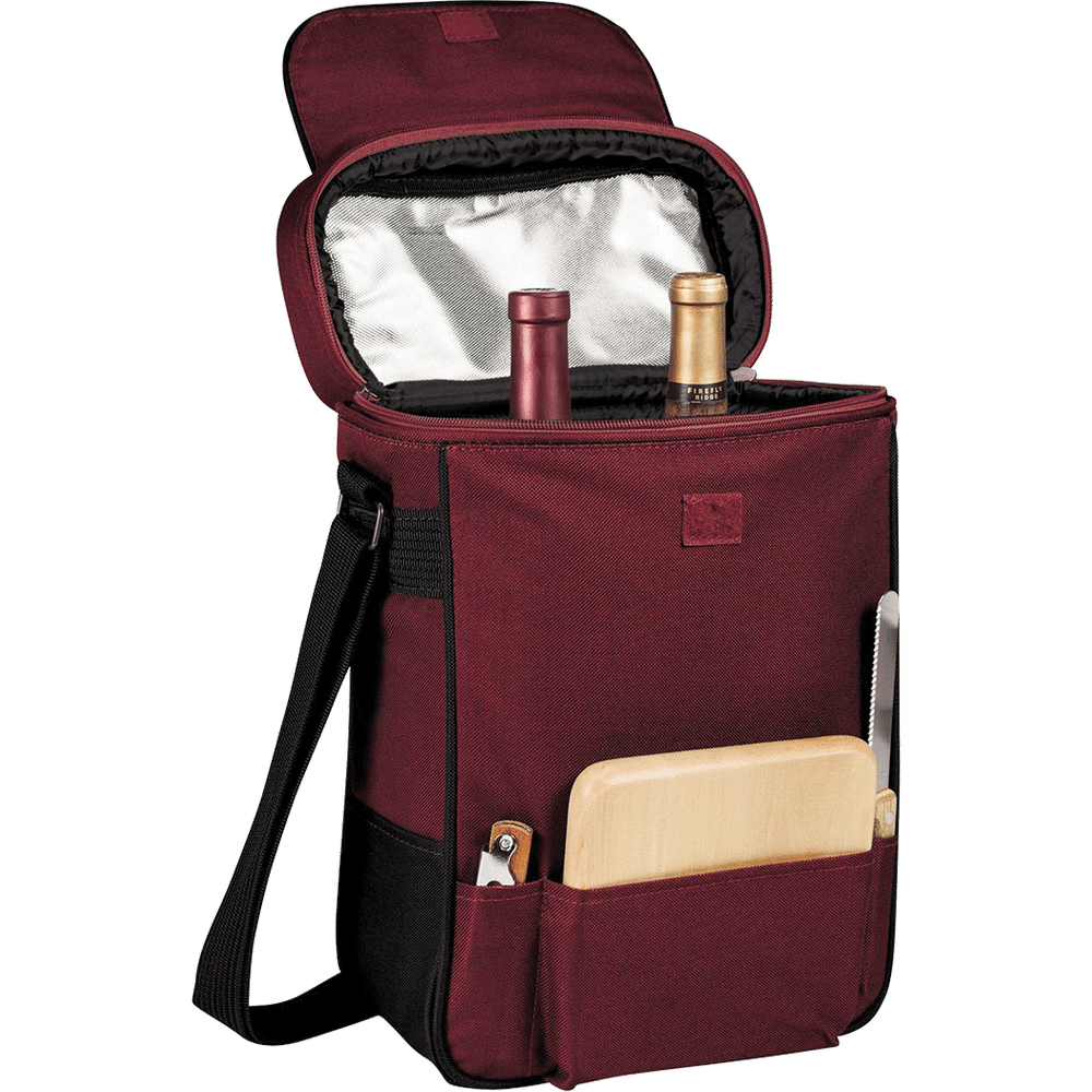 Duet Wine & Cheese Tote - Burgundy 