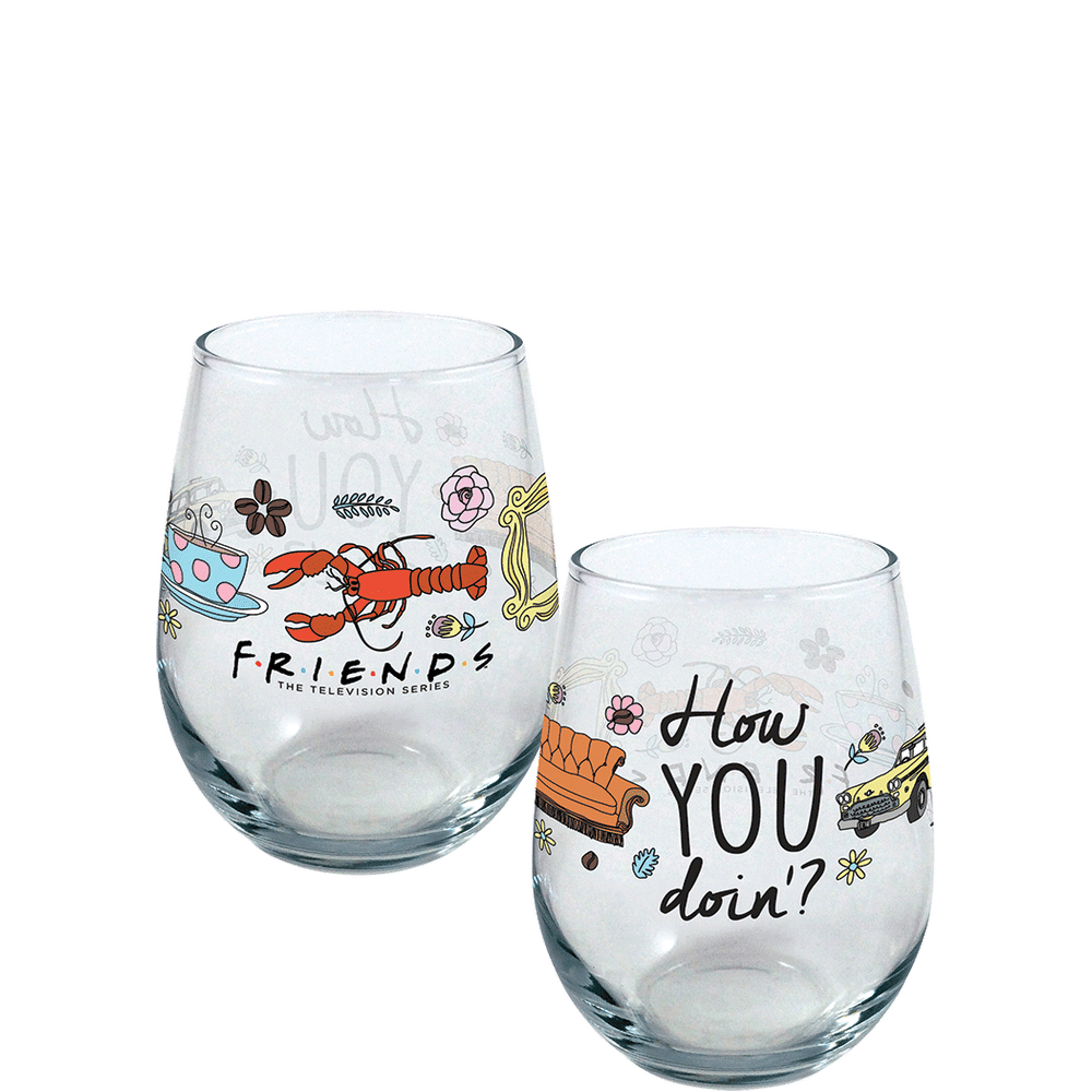 Friends - How You Doin Wine Glass 