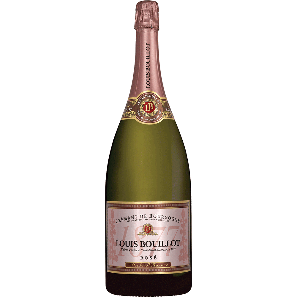 Louis Bouillot Perle d'Aurore Cremant de Bourgogne Sparkling Rose Wine 1.5L