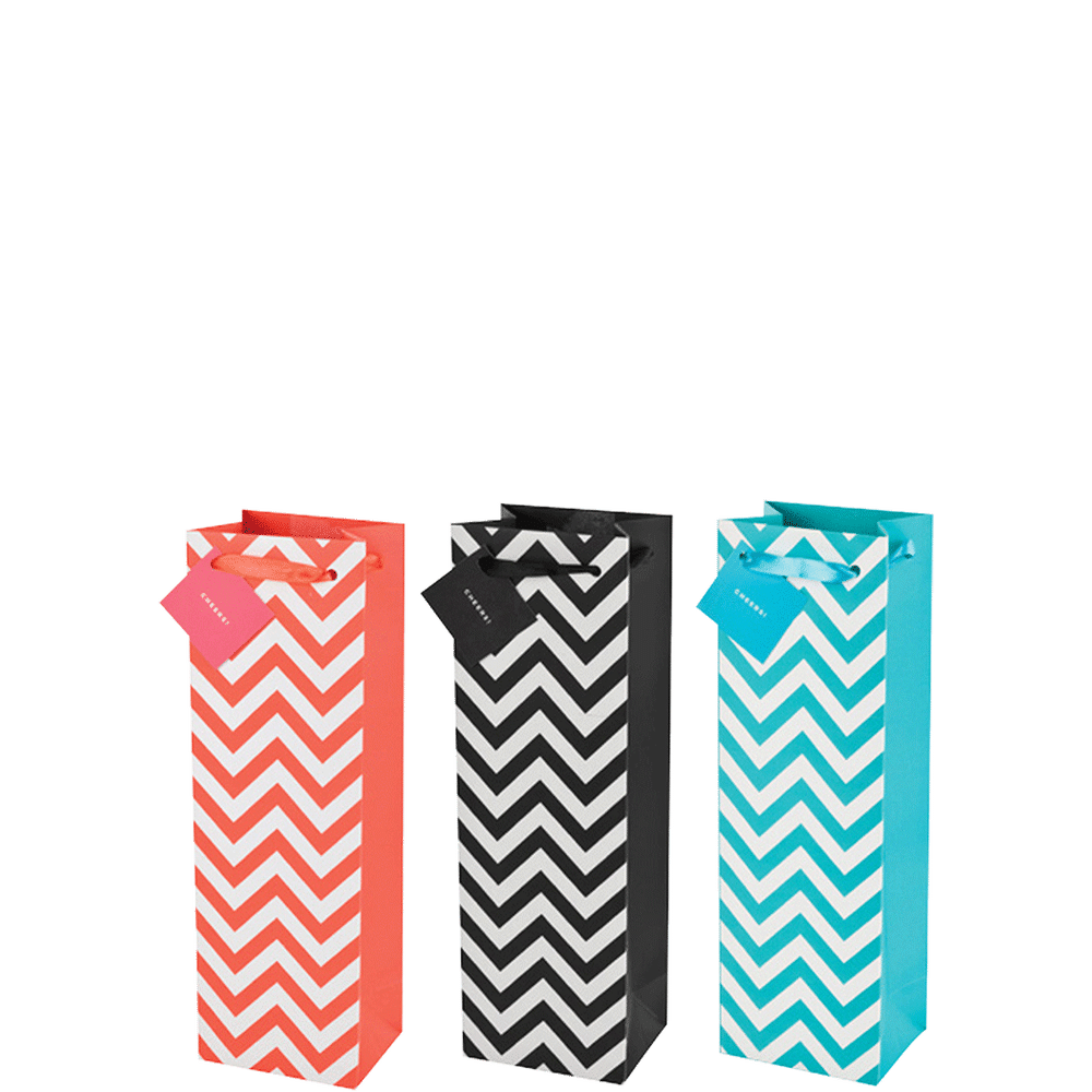 Gift Bag Chevron Asstd 