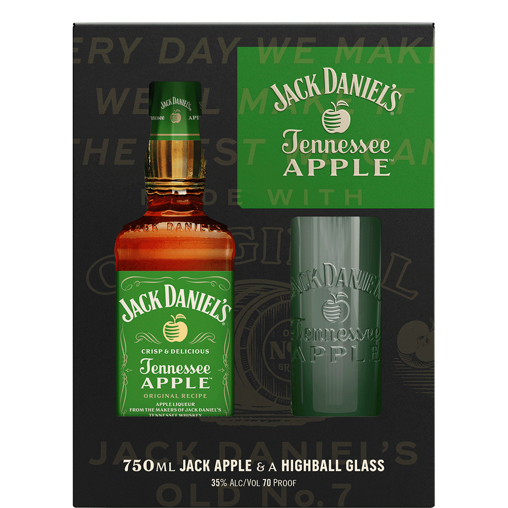 Jack Daniels Tennessee Apple with Tall Glass Gift | Total