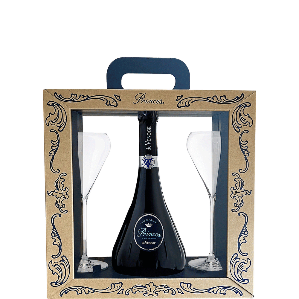 De Venoge Princes Blanc de Noirs gift with 2 glasses 750ml