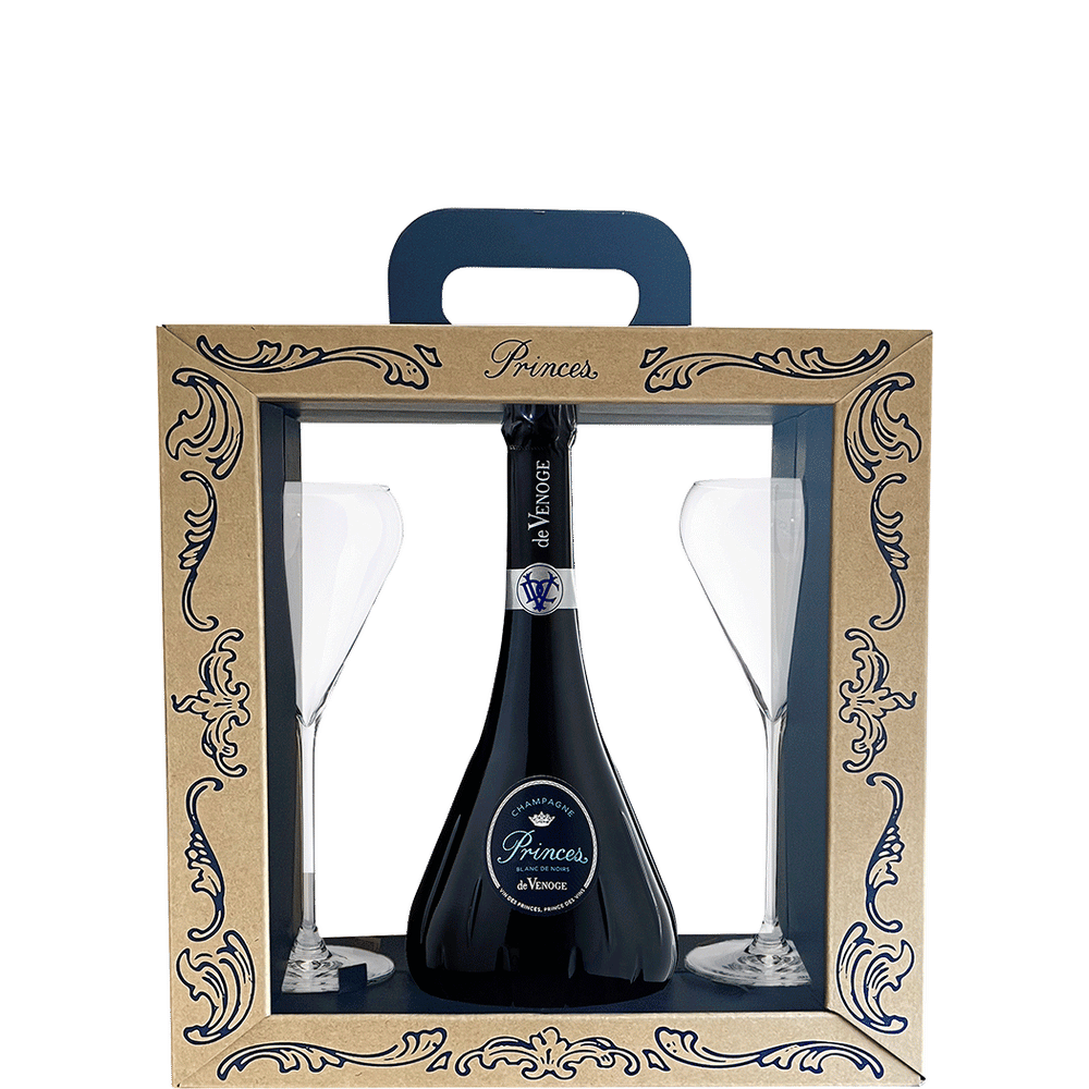 De Venoge Princes Blanc de Noirs gift with 2 glasses Total Wine & More