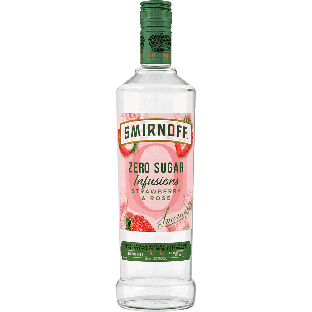 Smirnoff Zero Sugar Infusions Strawberry & Rose Vodka 750ml
