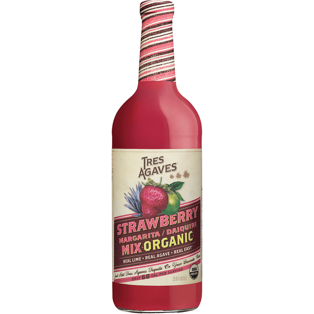 Tres Agaves Strawberry Margarita Mix 1L