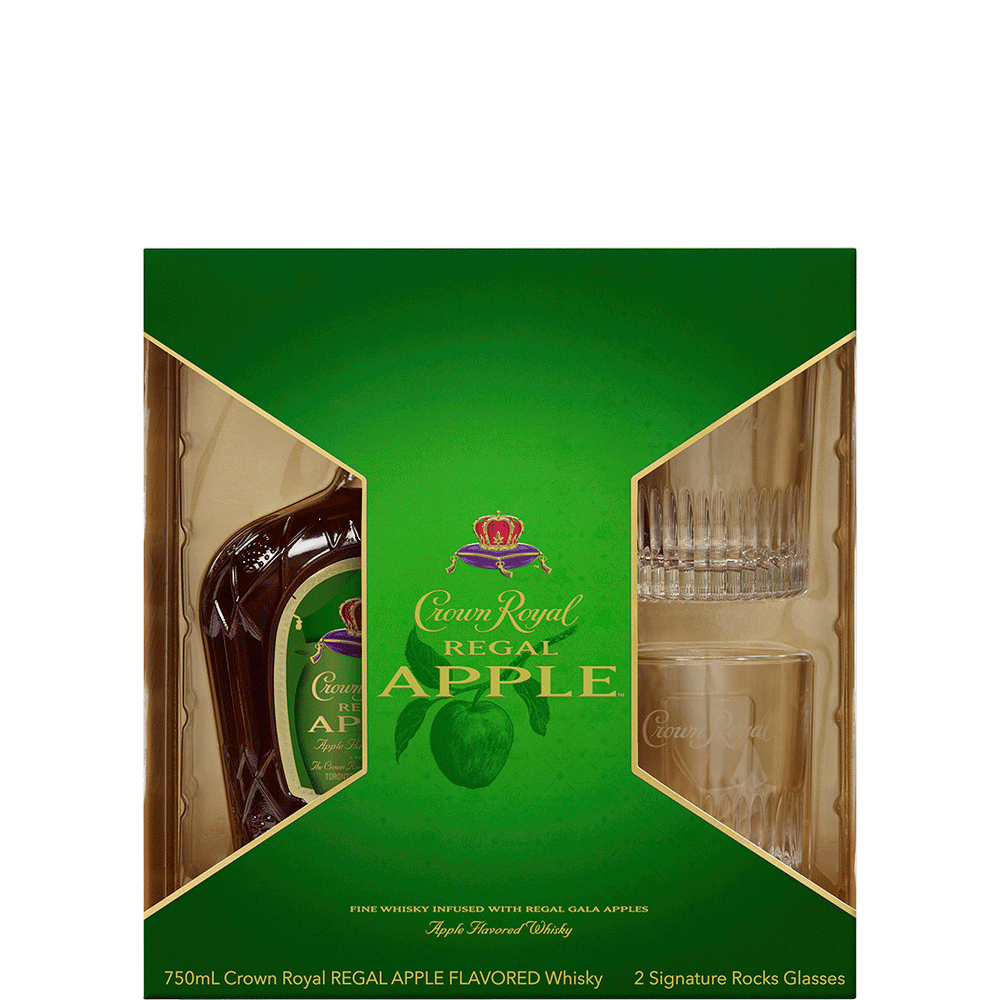 Crown Royal Regal Apple with 2 Glasses Total Wine More