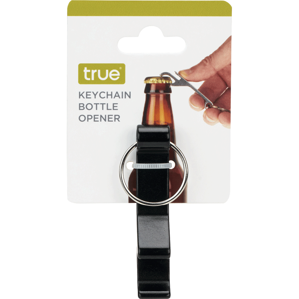 True - Key Chain Bottle Opener Blk 