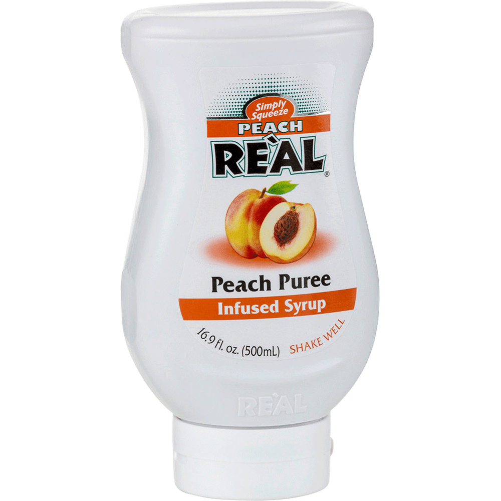 REAL Peach Puree Infused Syrup 16.9oz Btl