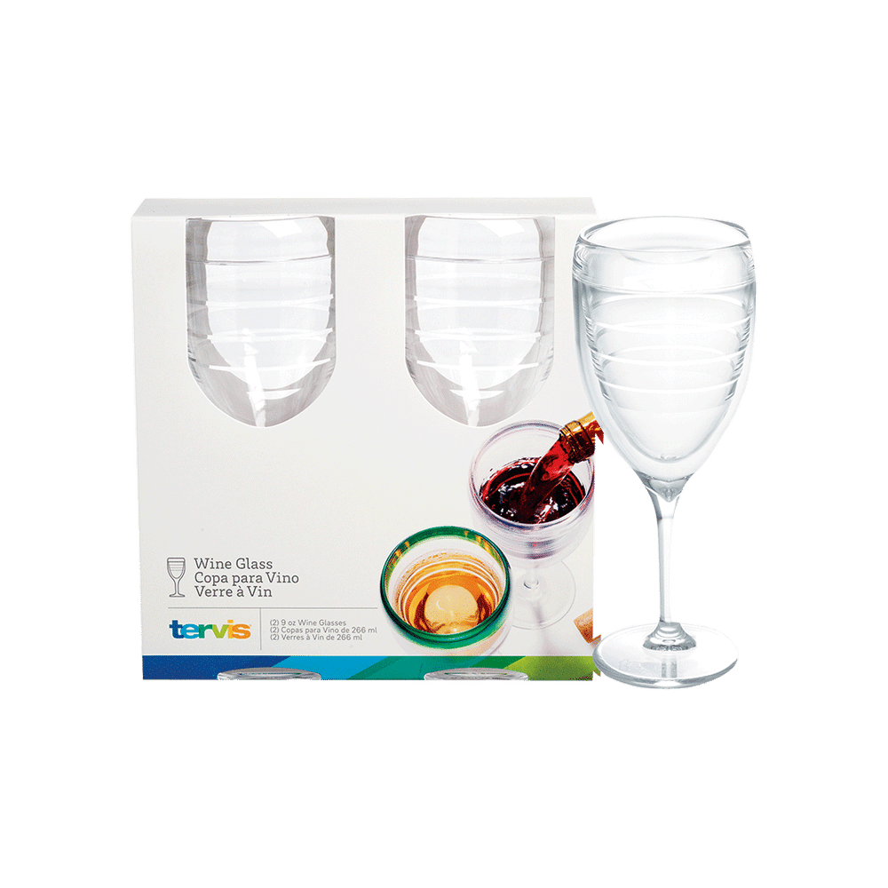 Tervis Wine Glass 2pk - Clear
