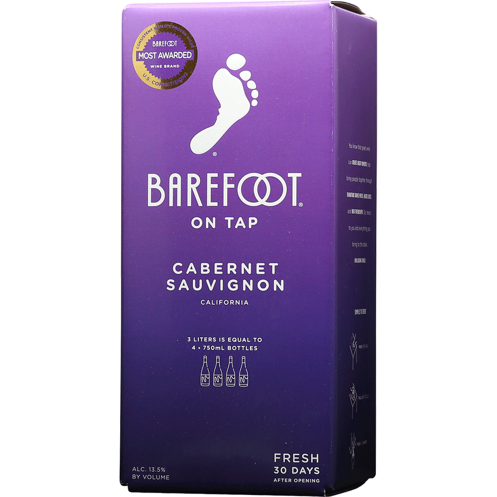 Barefoot On Tap Cabernet Sauvignon 3L Box