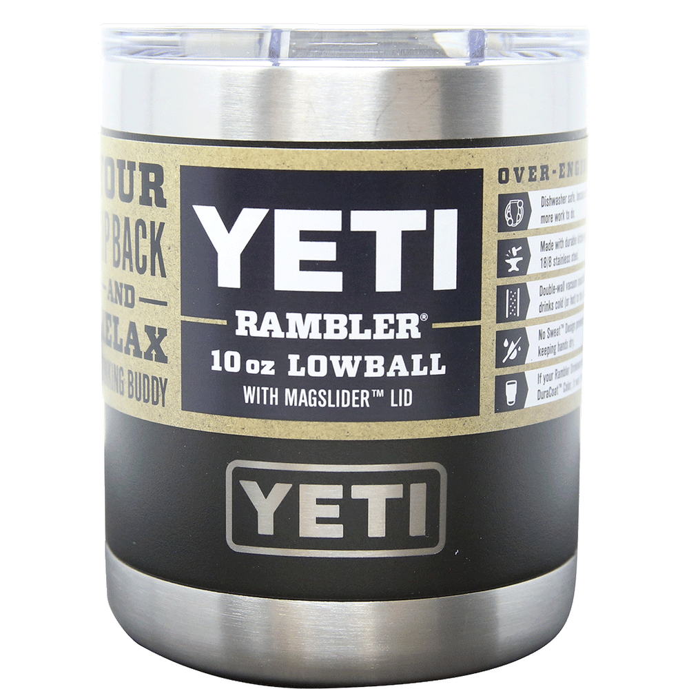 Yeti Rambler 10oz Mag Slider Lowball Black Total Wine & More