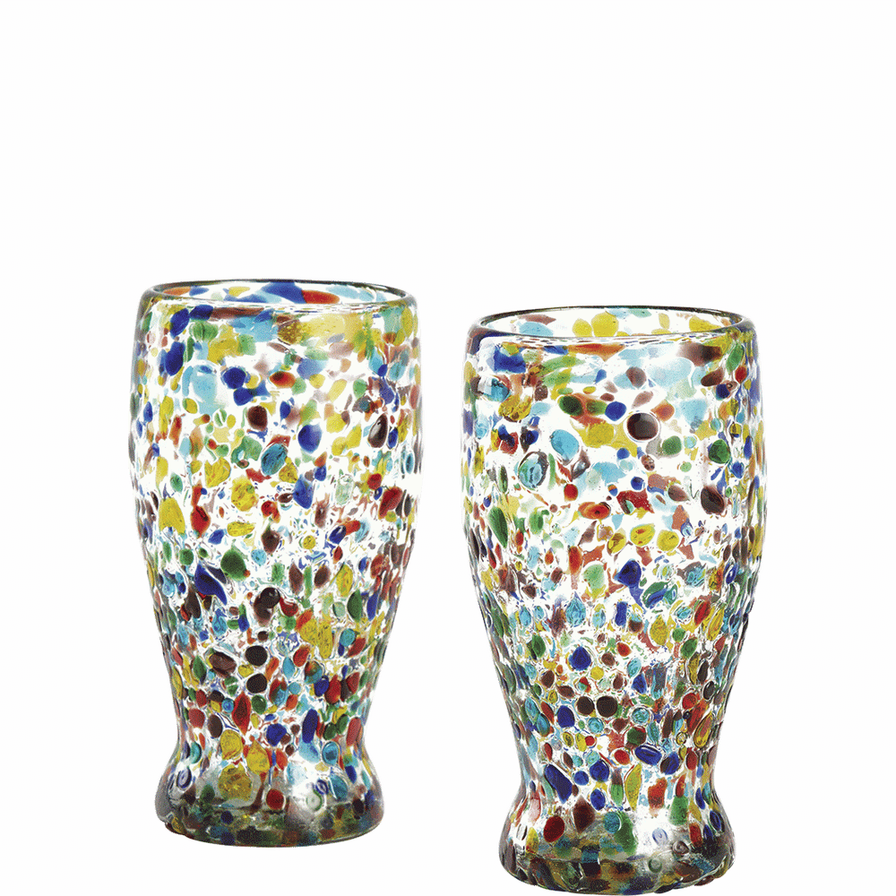 Bambeco Confetti Beer Glasses S/2 