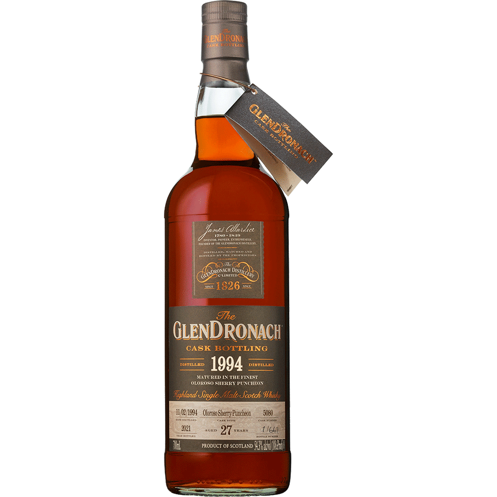 Glendronach Single Cask Sherry 27 Yr 1994 Single Malt Scotch Whisky Total Wine & More