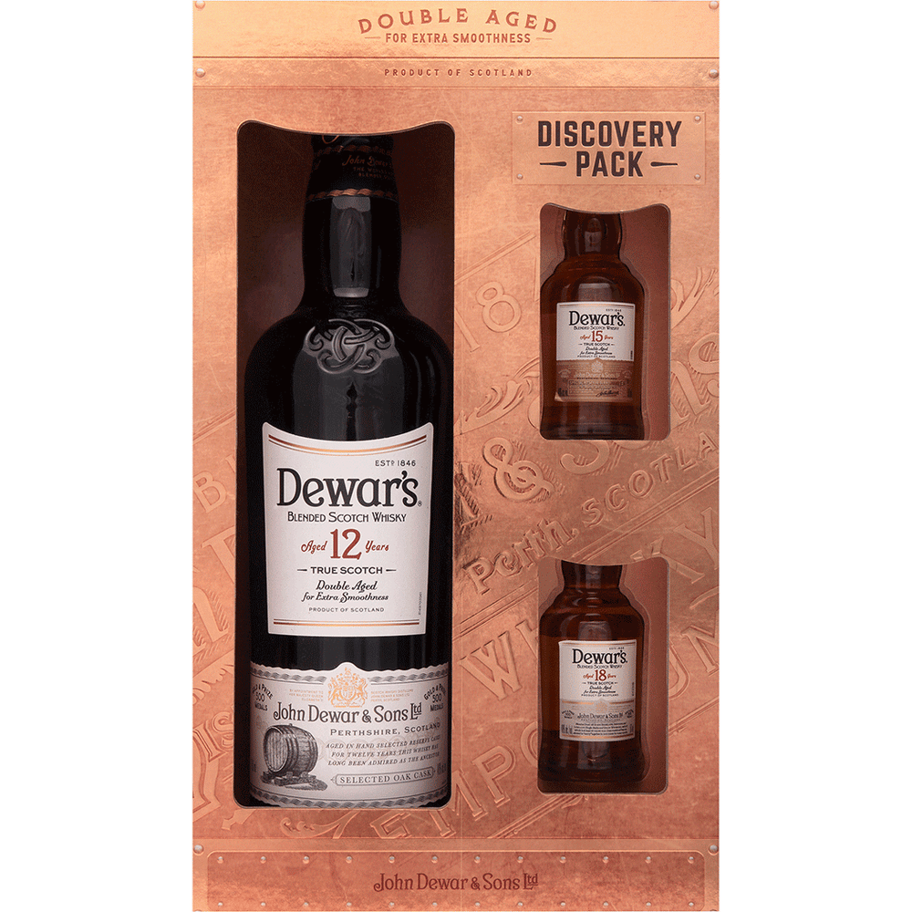 Dewar's 12 Year with Two 50mls Gift 750ml Btl