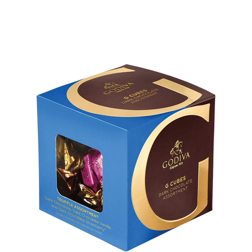 Godiva G Cube Dark Chocolate Assorted Truffles 10pc