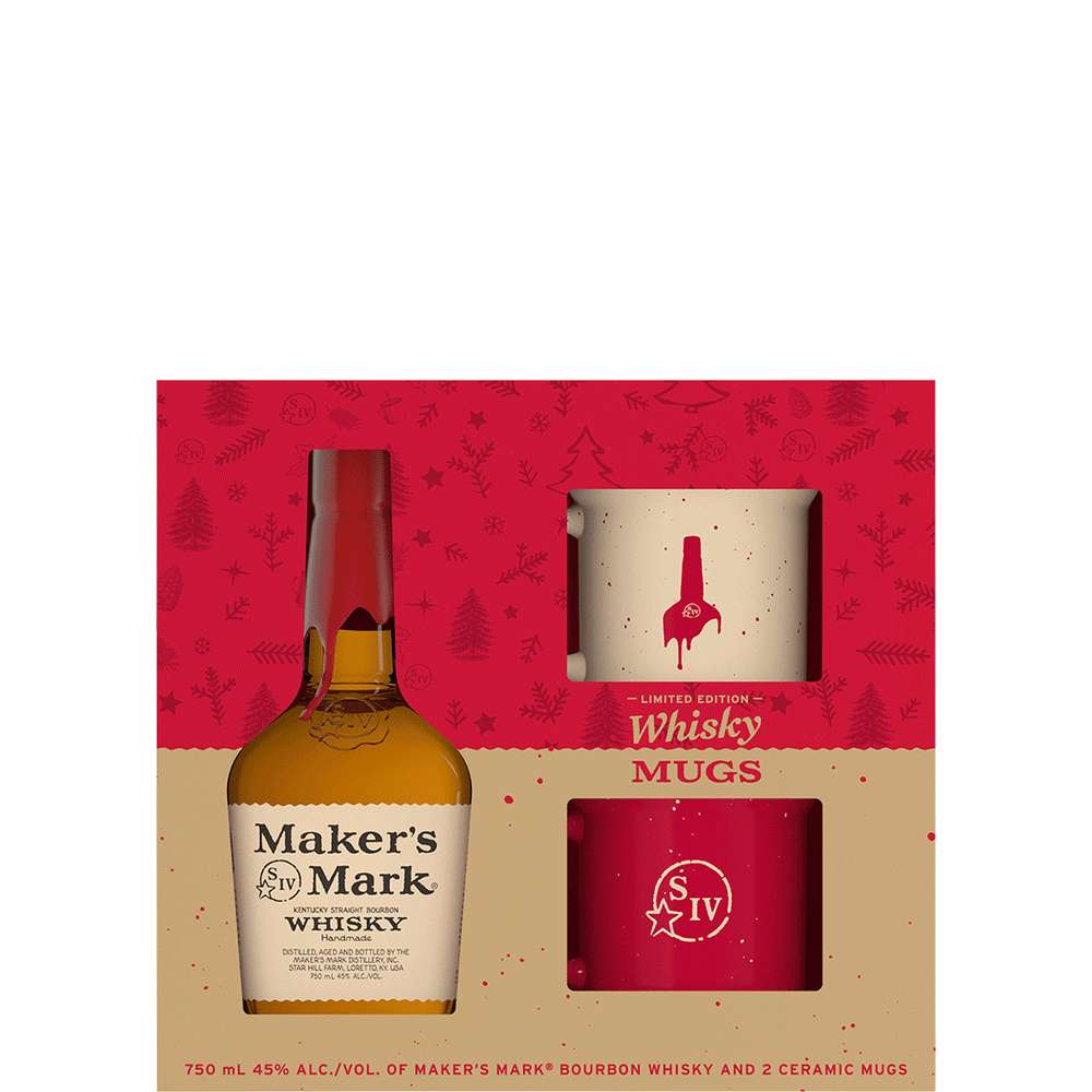 Maker's Mark Bourbon with Holiday Mugs Gift Total Wine & More