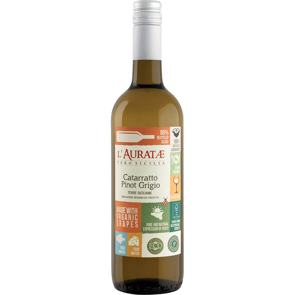 L'Auratae Organic Vegan Catarratto Pinot Grigio Terre Siciliane 750ml