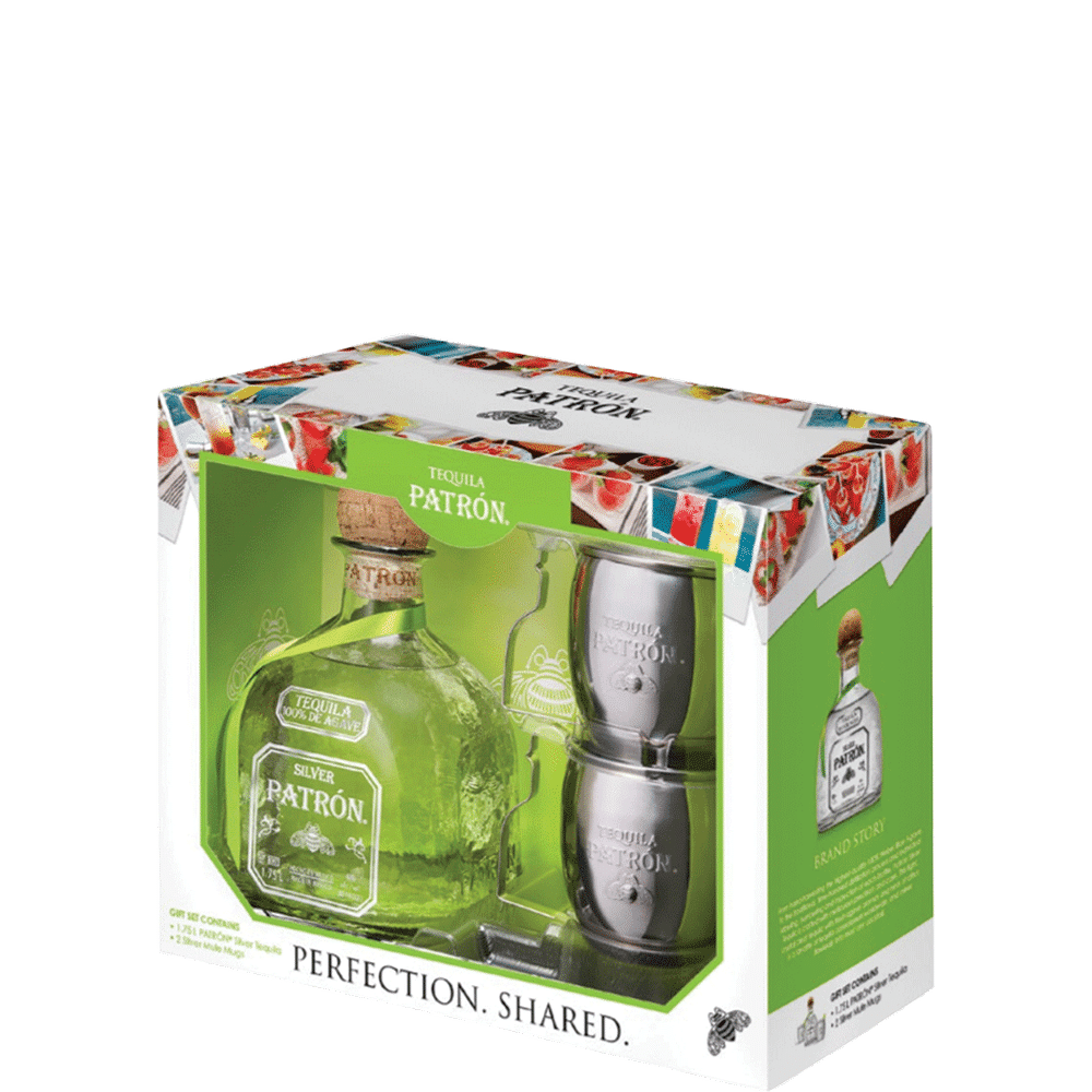 Patron Silver with 2 Mule Mugs Gift Total Wine & More