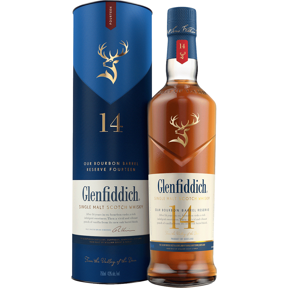 Glenfiddich 14 Year Old Bourbon Barrel Reserve SM Scotch Whisky 750ml