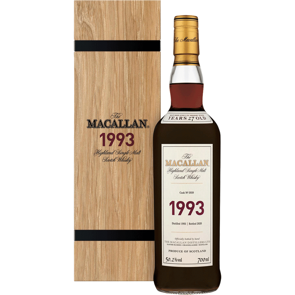 新品未開栓The Macallan 1993 18 Year Old Macallan 18 Year Sherry Oak Scotch Whisky (Distilled in 1993