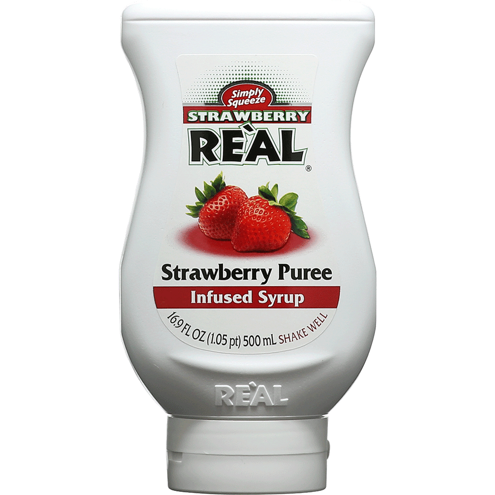 REAL Strawberry Puree Infused Syrup 16.9oz Btl