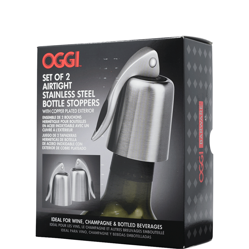 Bottle Stoppers S/2 Vaccum SS Total Wine & More