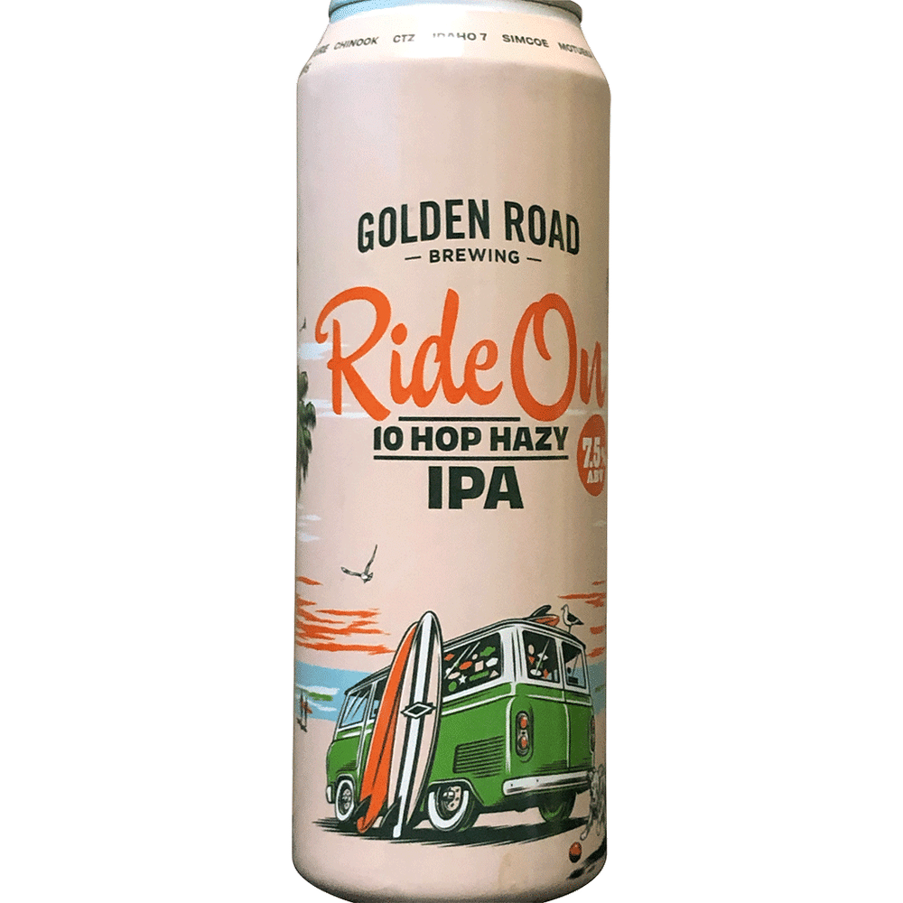 Golden Road Ride On 10 Hop Hazy IPA 19oz cans