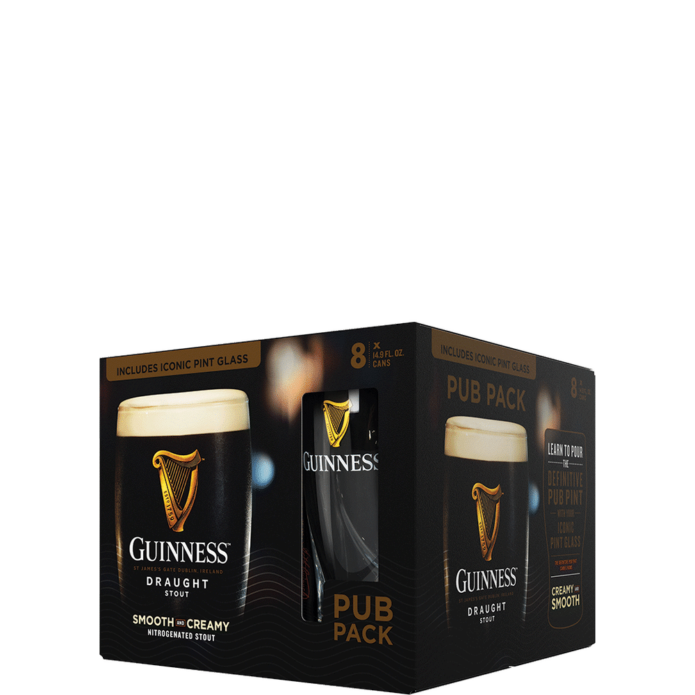 Guinness 8pk Can + Glass Gift Pack