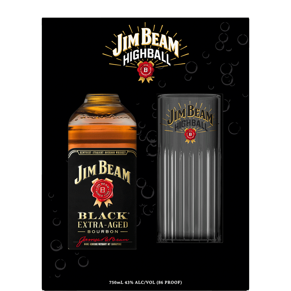 Jim Beam Black with 2 Rock Glasses Gift Total Wine & More