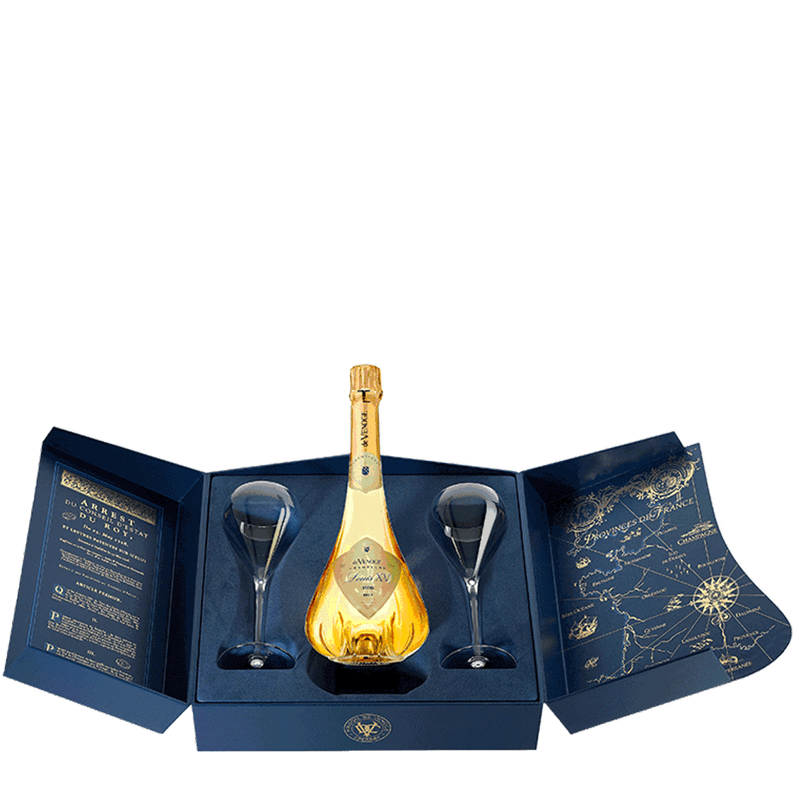 De Venoge Louis XV Champagne Gift w 2 Glass | Total Wine & More