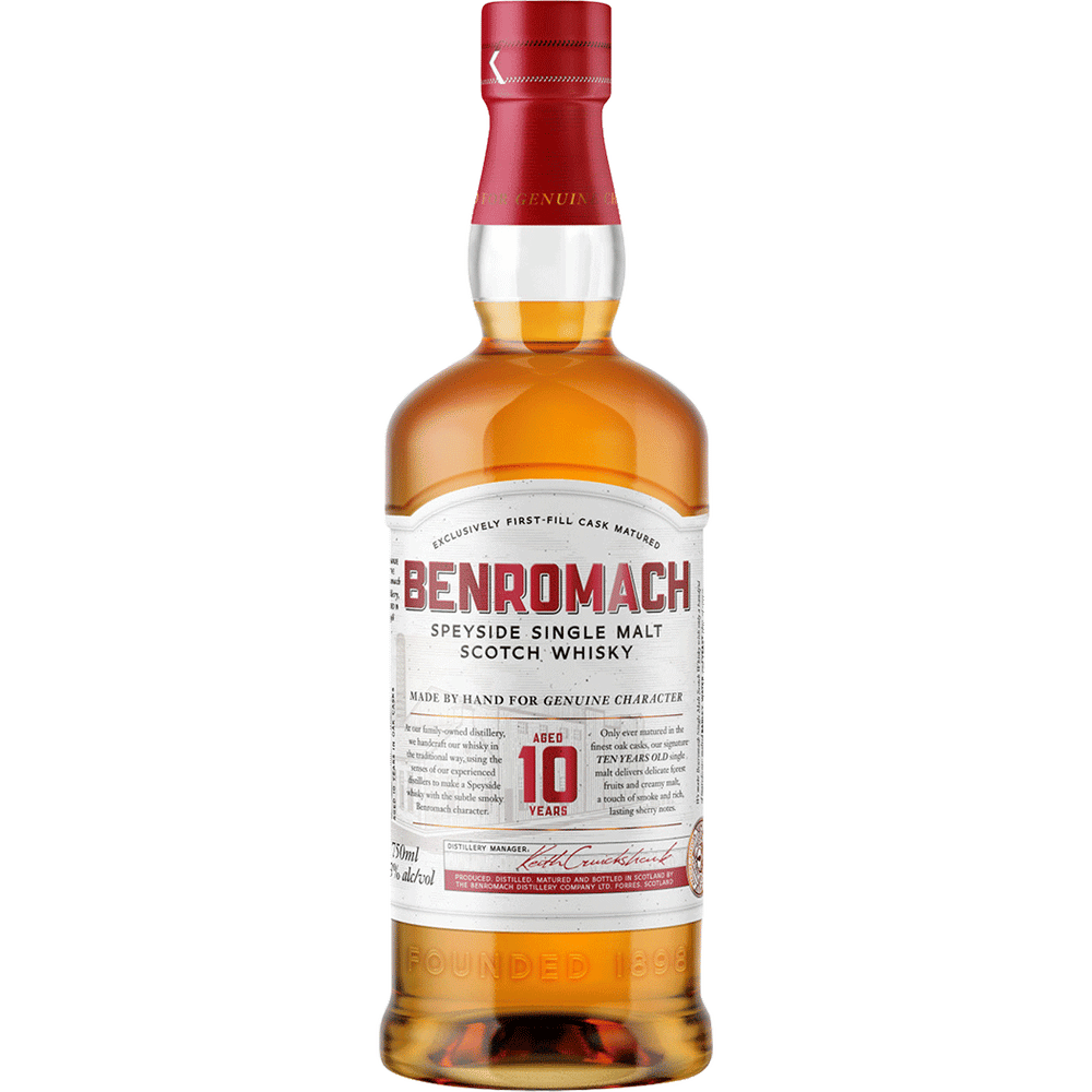 Benromach 10年 シングルモルトスコッチウイスキー 700ml 43% グラス2脚付】ベンロマック 10年 43% 700ml 箱付 シングルモルト