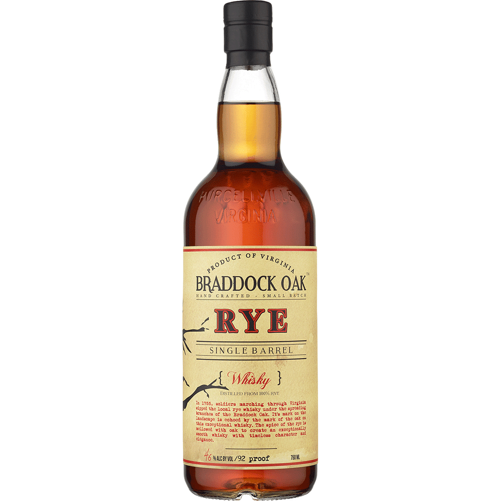 Braddock Oak Single Barrel Rye Total Wine & More